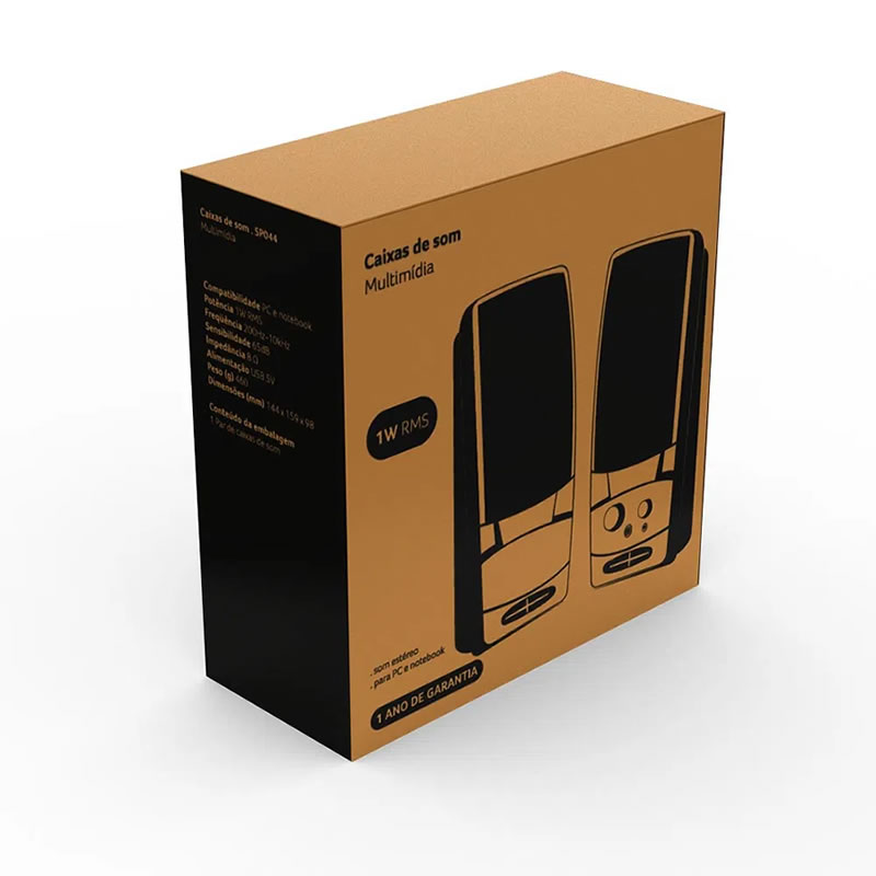 Caixa de som Multilaser 1W Preto - SP044 - Imagem 2