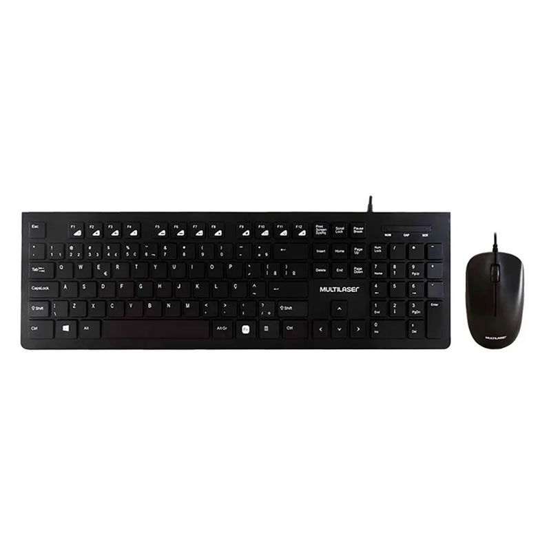 Combo multimídia Teclado e Mouse com fio teclas chocolate 1200DPI USB - TC240 - Imagem 2