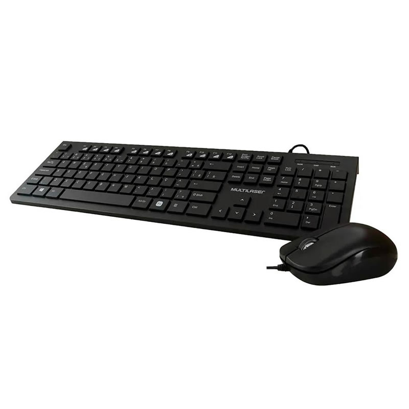 Combo multimídia Teclado e Mouse com fio teclas chocolate 1200DPI USB - TC240