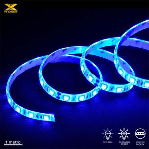 Fita de LED VX Gaming azul com conexão molex 60 pontos de LED 1 metro - LAM1