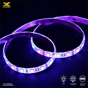 Fita de LED VX Gaming RGB com controlador conexão molex 60 pontos de LED 1 metro - LRM1