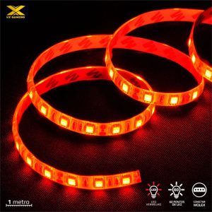Fita de LED VX Gaming vermelho com conexão molex 60 pontos de LED 1 metro - LVM1