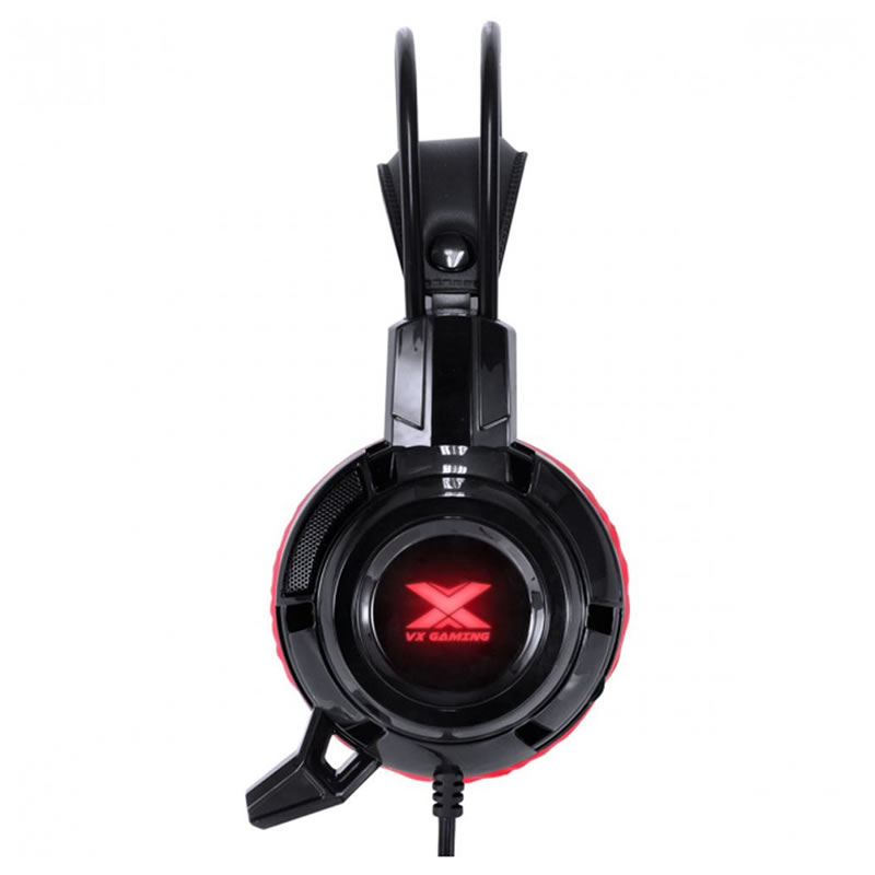 Fone headset VX Gaming Taranis V2 P2 com microfone - Preto e Vermelho - Imagem 3