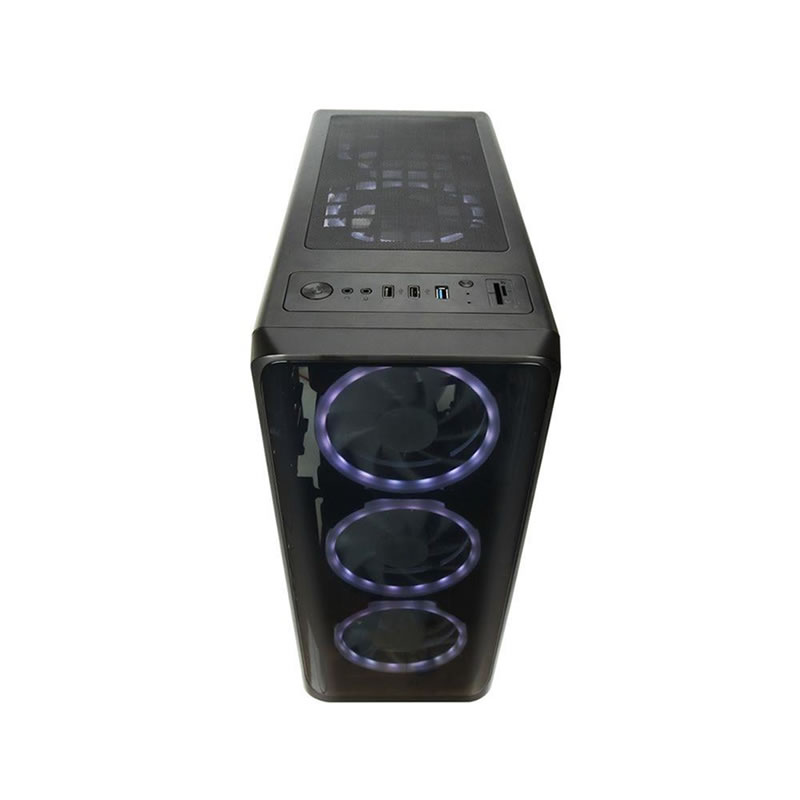 Gabinete gamer Warrior Modoc com lateral em vidro, USB 3.0, preto - GA178 - Imagem 6