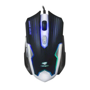 Mouse gamer C3Tech MG-11BSI, 2400 DPI, 6 Botões, LED multicores, USB, Preto/Prata