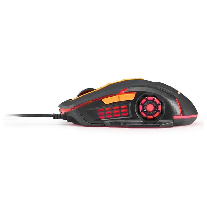 Mouse gamer Multilaser 2400DPI 6 botões preto com laranja - MO270 - Imagem 4