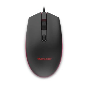 Mouse gamer Multilaser 2400DPI LED preto - MO298