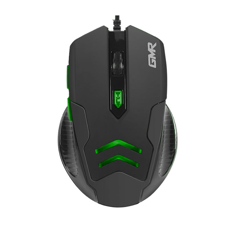 Mouse gamer Multilaser 3200DPI 6 botões preto/verde com Mouse Pad - MO273