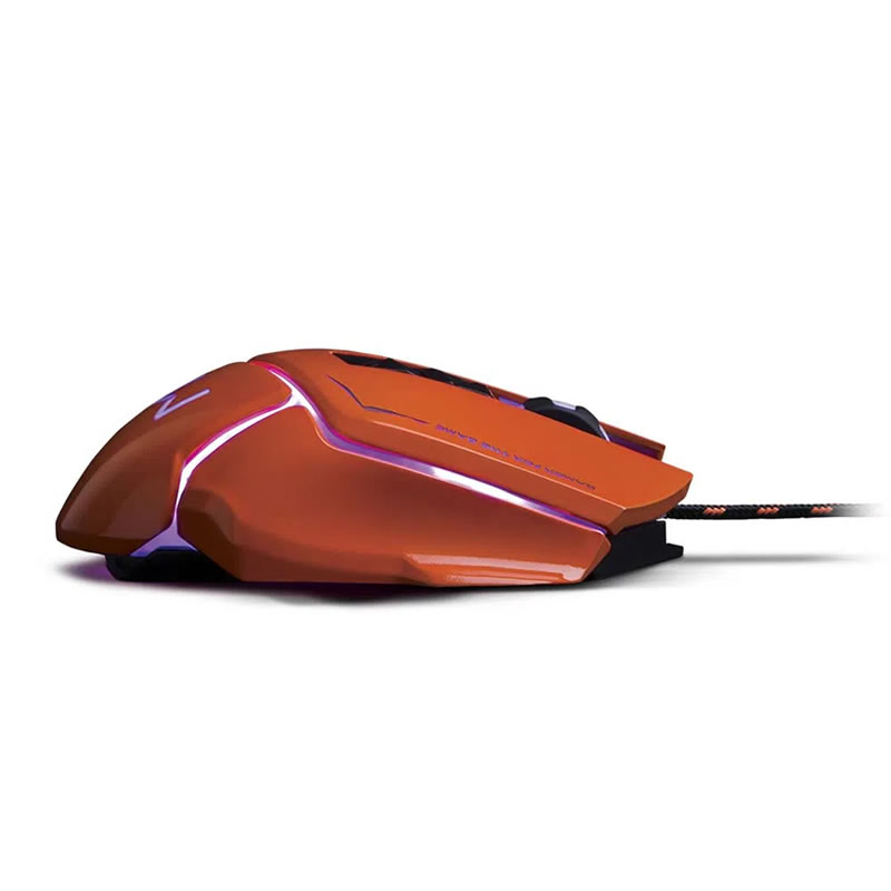 Mouse gamer Warrior Ivor 3200DPI 7 botões controle DPI laranja - MO263 - Imagem 4