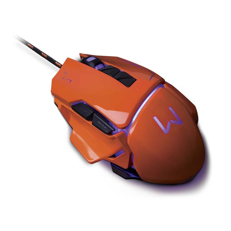 Mouse gamer Warrior Ivor 3200DPI 7 botões controle DPI laranja - MO263 - Imagem 5