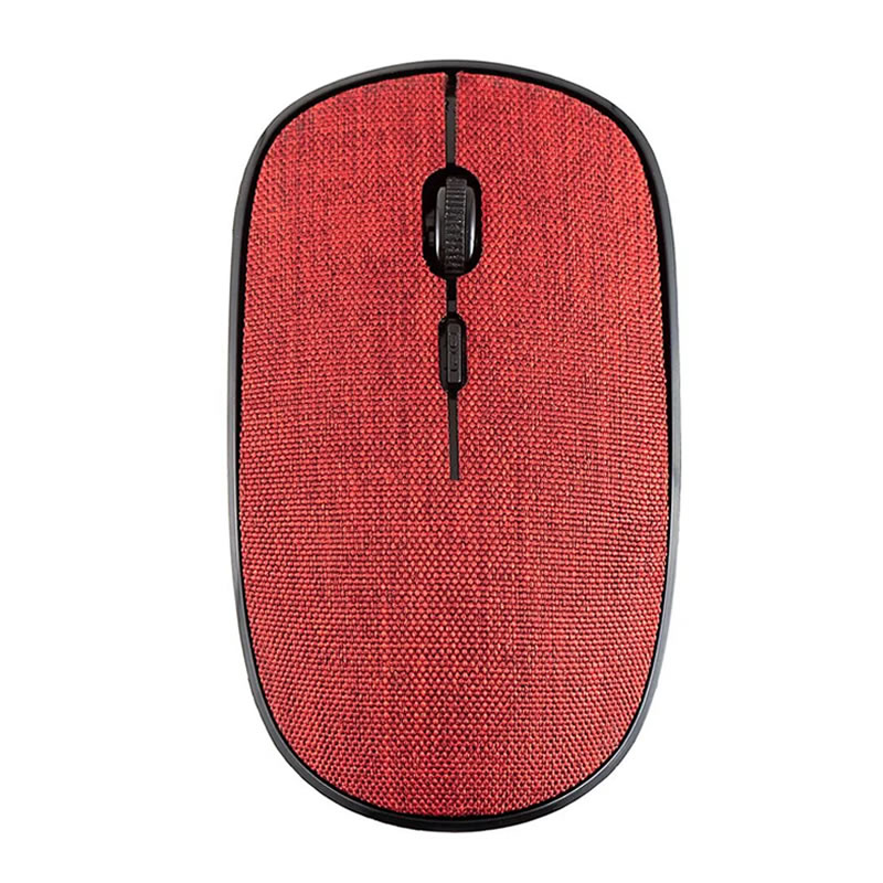 Mouse sem fio 1200DPI Goldentec GTMO1 em tecido vermelho
