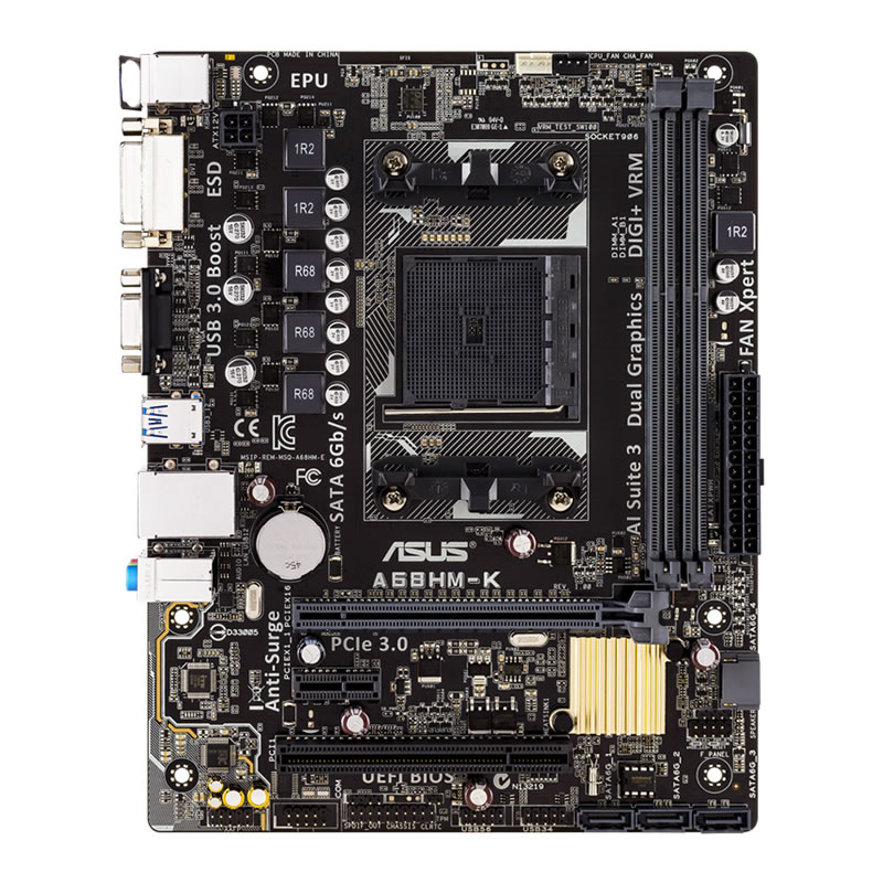 Placa mãe ASUS A68HM-K DDR3 socket FM2+ chipset AMD A68H - Imagem 2