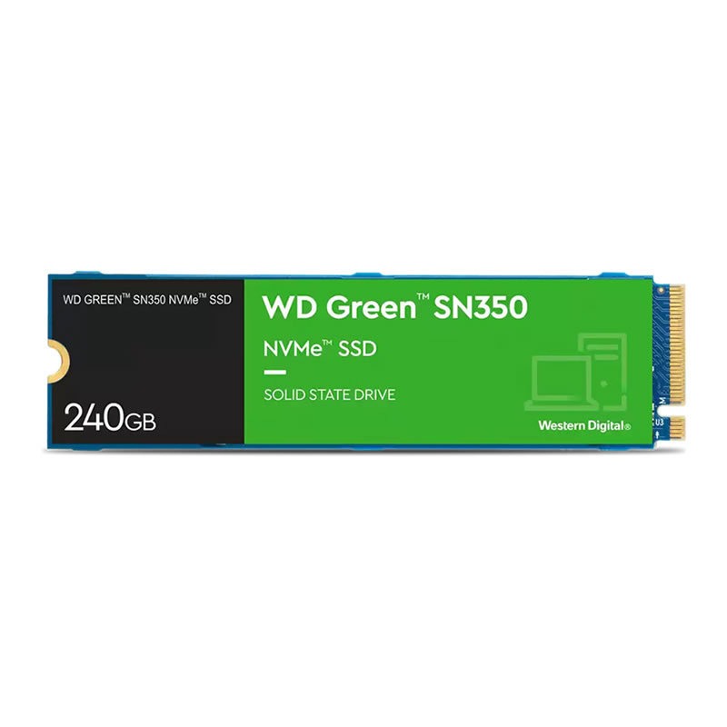 SSD WD Green PC SN350 240GB, PCIe, NVMe, Leitura: 2400MB/s, Escrita: 900MB/s - WDS240G2G0C - Imagem 2