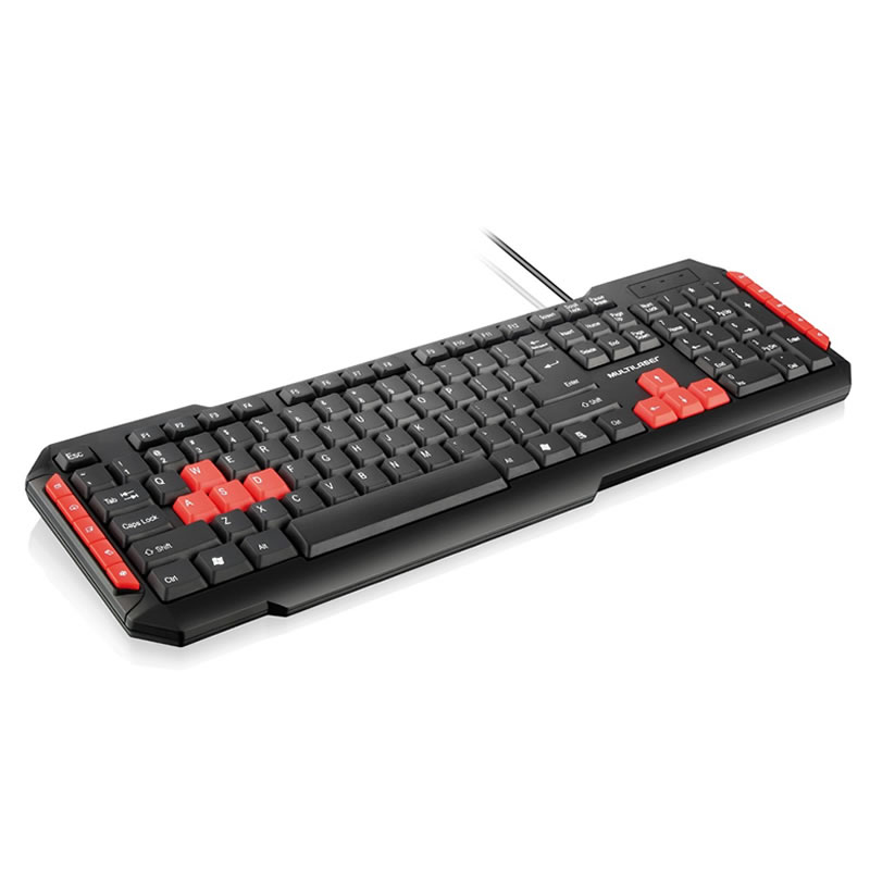 Teclado Gamer com hotkeys multimídia Preto/Vermelho Multilaser - TC160 - Imagem 2