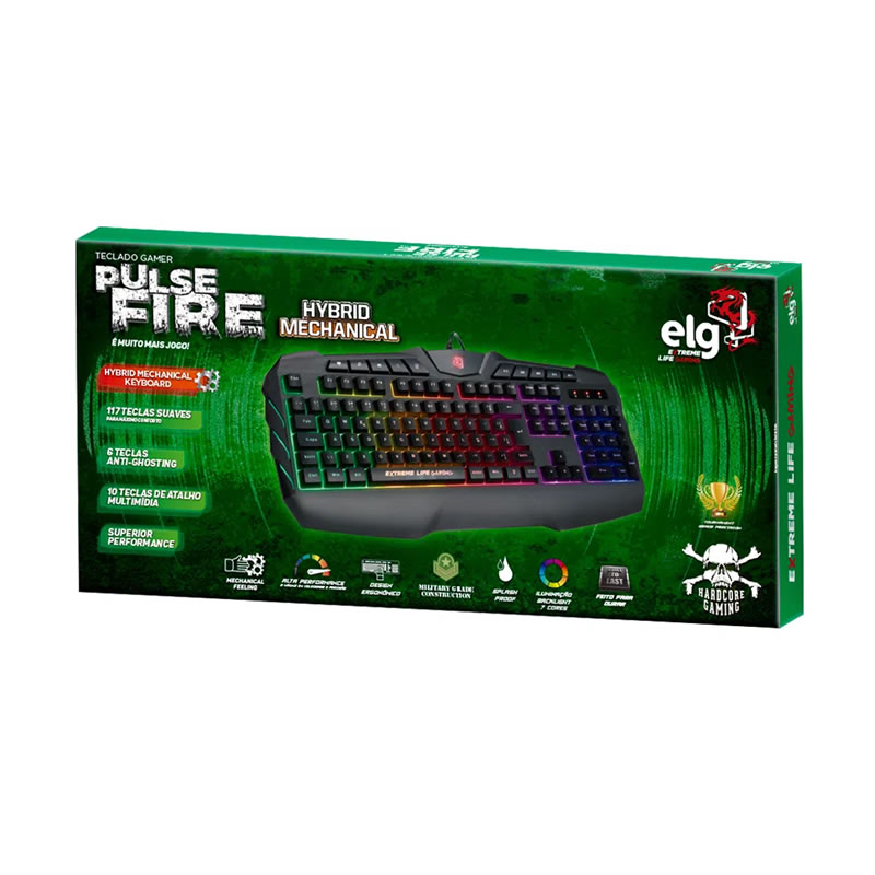 Teclado Gamer ELG Hybrid Mechanical Pulse Fire TGHMPF, Iluminação Backlight Customizável - Imagem 3