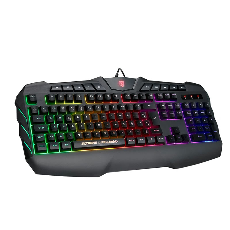 Teclado Gamer ELG Hybrid Mechanical Pulse Fire TGHMPF, Iluminação Backlight Customizável
