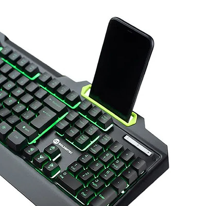 Teclado Gamer Goldentec Legend LED Backlight verde Aluminium Edition - Imagem 2