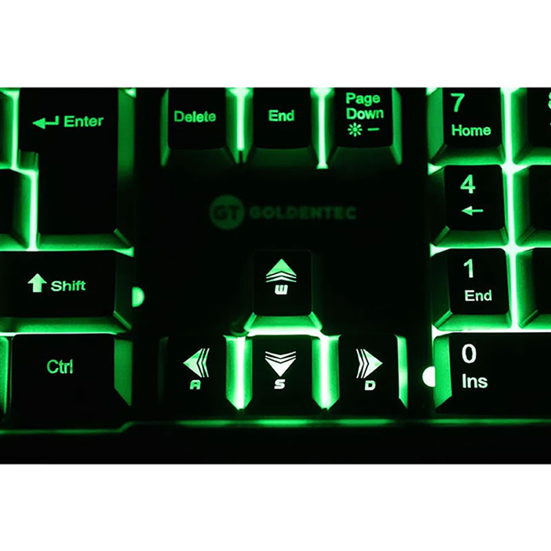 Teclado Gamer Goldentec Legend LED Backlight verde Aluminium Edition - Imagem 3