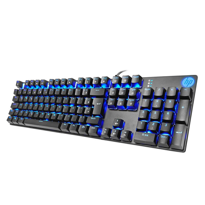 Teclado Mecânico Gamer HP GK400F, LED azul, ABNT2 - 7ZZ93AA#AC4 - Imagem 2