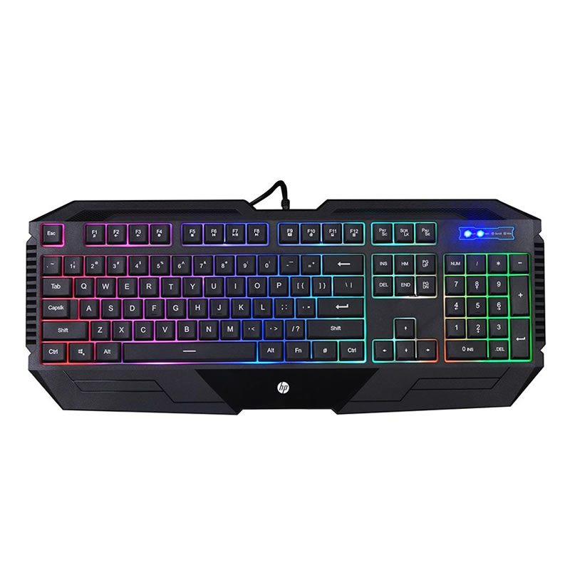 Teclado USB Gamer K110 LED Preto HP