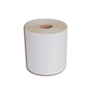 Etiqueta tag roupa 50x75mm (2 colunas saída picote) térmica adesiva para Zebra, Argox e Elgin - Rolo com 780 (30m)