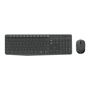 Kit Teclado e mouse Wireless USB Cinza MK235 Logitech