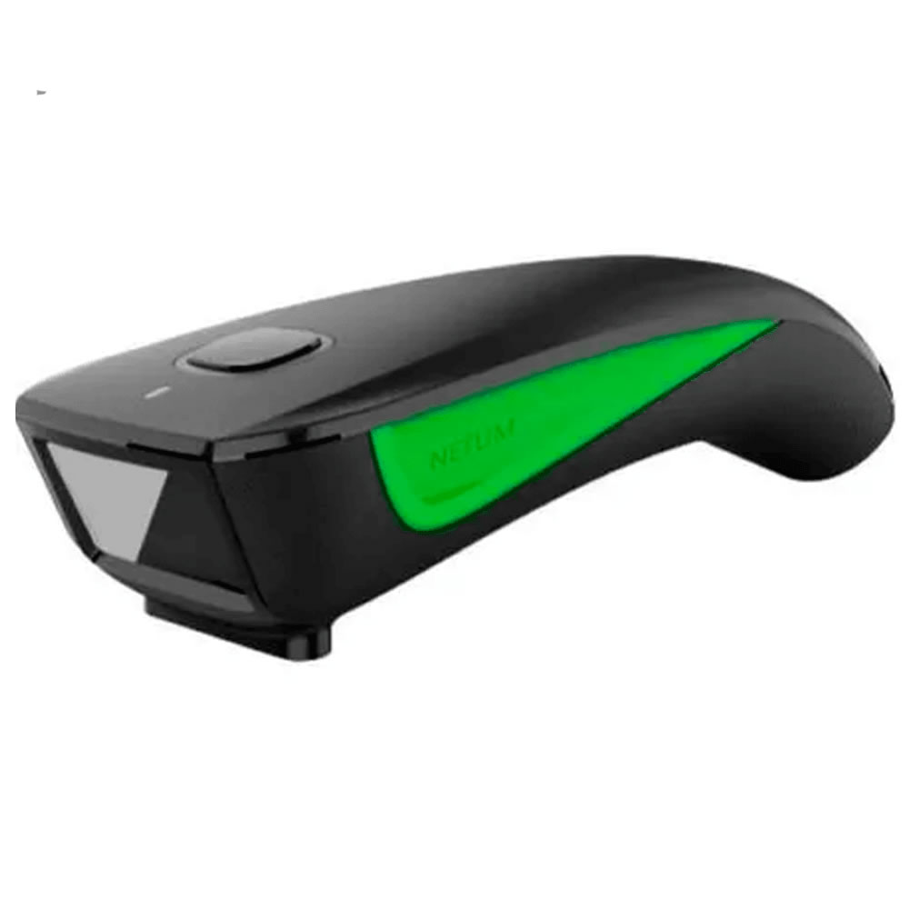 Leitor Código De Barras Netum C740, Bluetooth E USB, Preto Com Verde