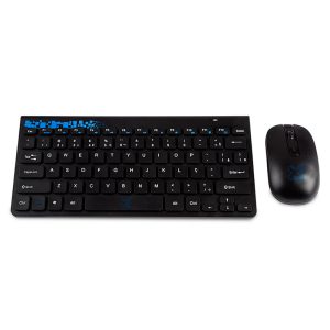 Kit Teclado e Mouse Maxprint Freestyle Series, Sem Fio Preto/Azul