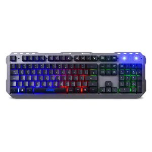 Teclado Gamer Multilaser GK-300, LED Rainbow, Base Metálica, ABNT2, Preto - TC260