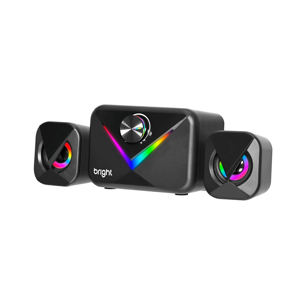 Caixa De Som Bright Multimídia Speaker RGB, Bluetooth - CX004 PRETO - Imagem 2