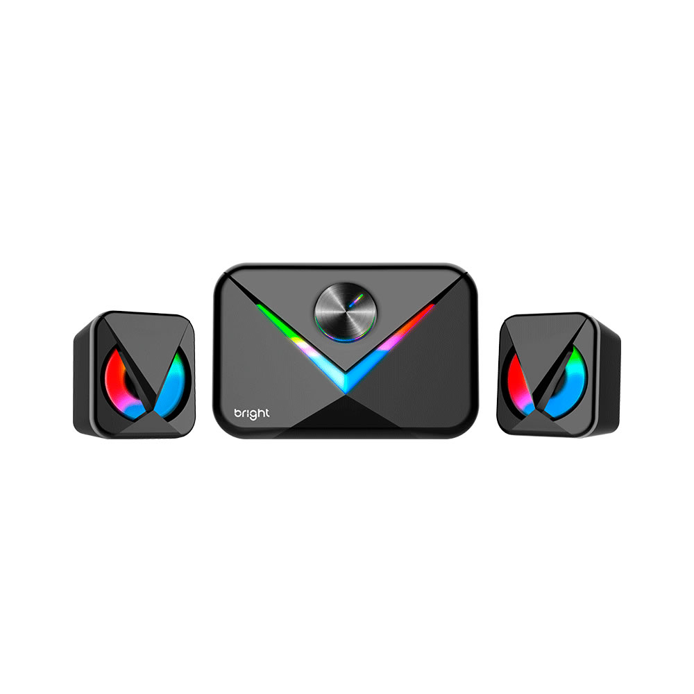Caixa De Som Bright Multimídia Speaker RGB, Bluetooth - CX004 PRETO - Imagem 3