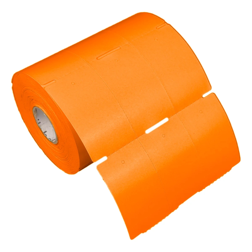 Etiqueta Tag Roupa 35x60mm Laranja 3 Col Couche P Ribbon Rolo C1500 E 30m