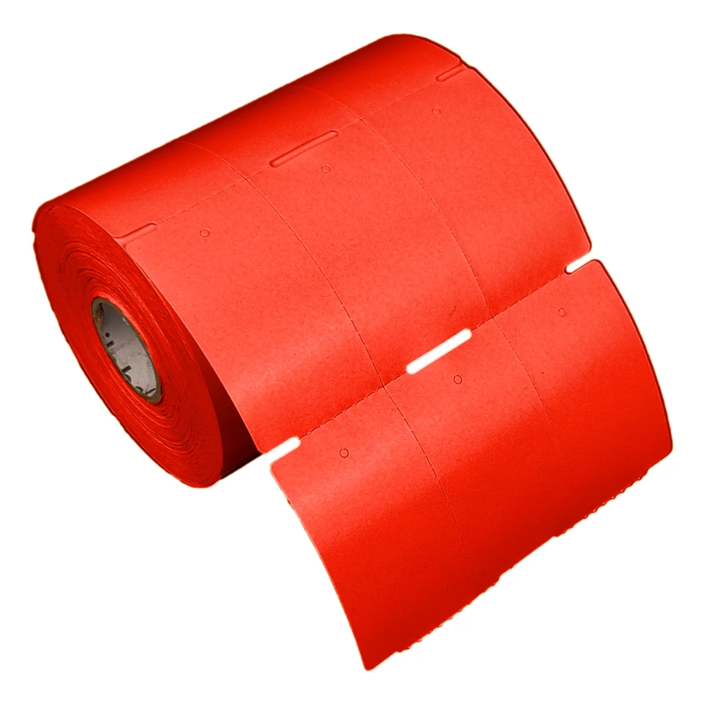 Etiqueta Tag Roupa 35x60mm Vermelho 3 Col Couche P Ribbon Rolo C1500 E 30m
