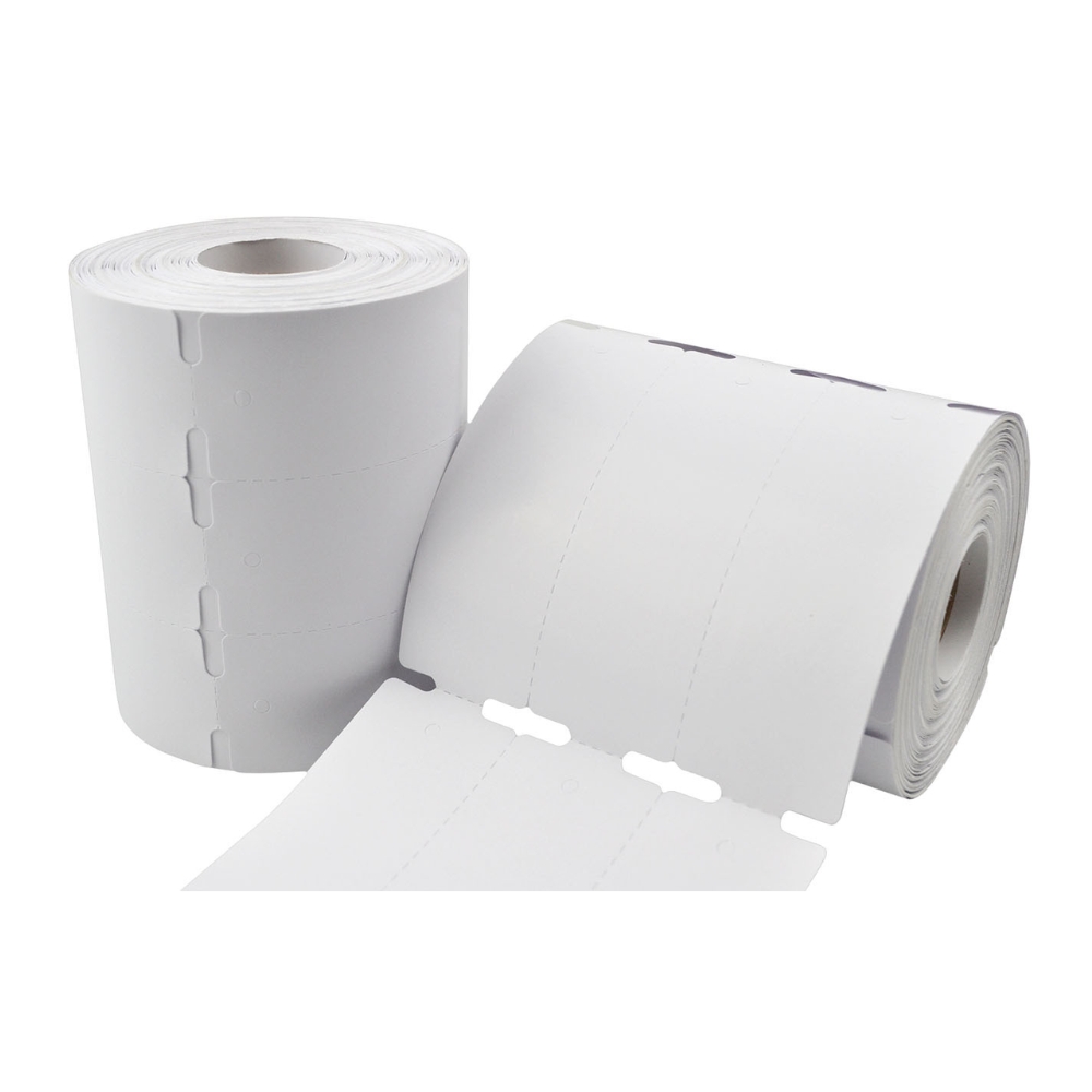 Etiqueta Tag Roupa 91x32mm 3 Colunas Branca Couche P/ Ribbon