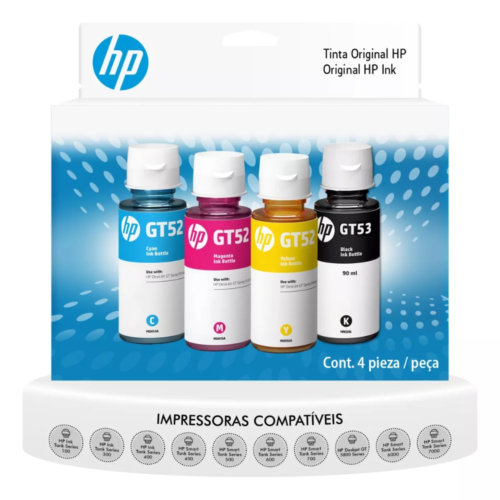 Kit Refil HP 4Cores GT52GT53