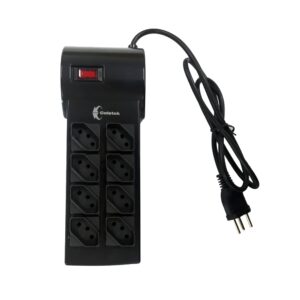 Filtro De Linha Coletek Fl-82bk, 8 Tomadas, 10ah, Bivolt, Preto